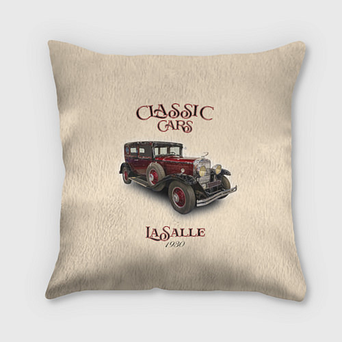 Подушка квадратная Классические автомобили LaSalle / 3D-принт – фото 1