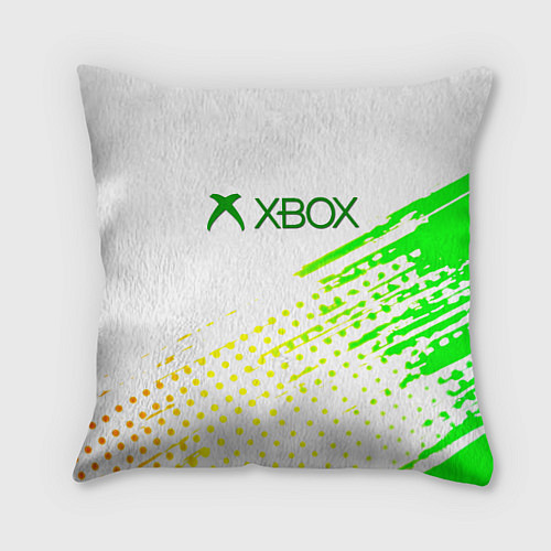 Подушка квадратная Xbox краски текстура геймер / 3D-принт – фото 1