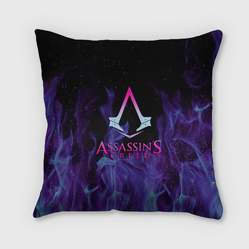 Подушка квадратная Assassins Creed flame / 3D-принт – фото 1