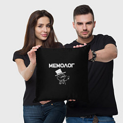 Подушка квадратная Мемолог профессия, цвет: 3D-принт — фото 2