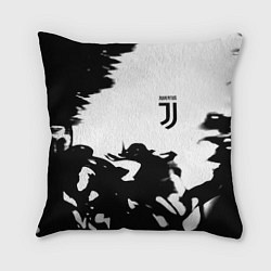 Подушка квадратная Juventus smoke black fire