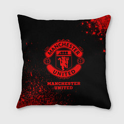 Подушка квадратная Manchester United - red gradient