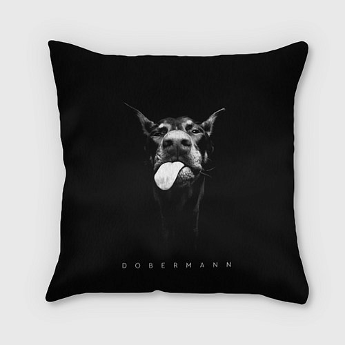 Подушка квадратная Dobermann head / 3D-принт – фото 1