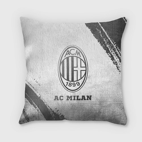 Подушка квадратная AC Milan - white gradient / 3D-принт – фото 1