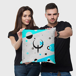 Подушка квадратная Quake game pattern, цвет: 3D-принт — фото 2