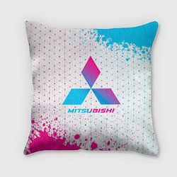 Подушка квадратная Mitsubishi neon gradient style