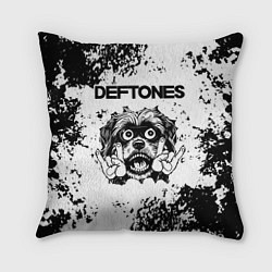Подушка квадратная Deftones - рок пес