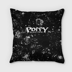 Подушка квадратная Poppy Playtime black ice, цвет: 3D-принт