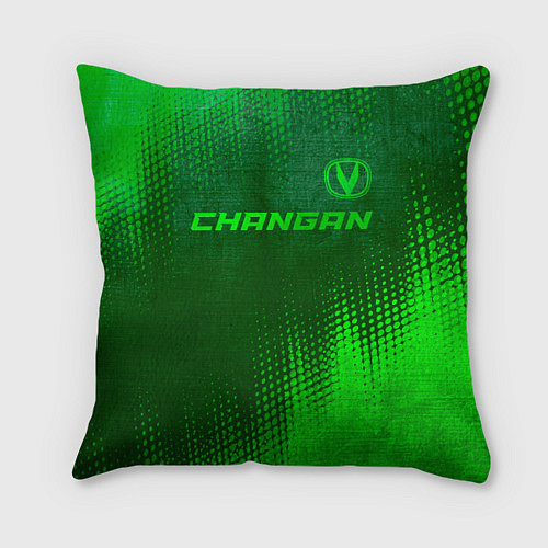 Подушка квадратная Changan - green gradient посередине / 3D-принт – фото 1