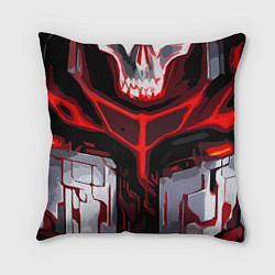 Подушка квадратная Red stripes on a black and white background, цвет: 3D-принт