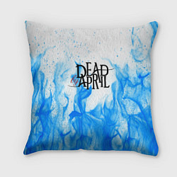 Подушка квадратная Dead by april fire blue