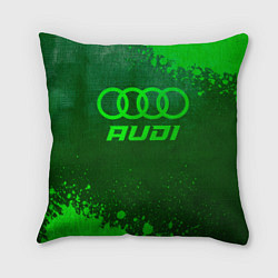 Подушка квадратная Audi - green gradient