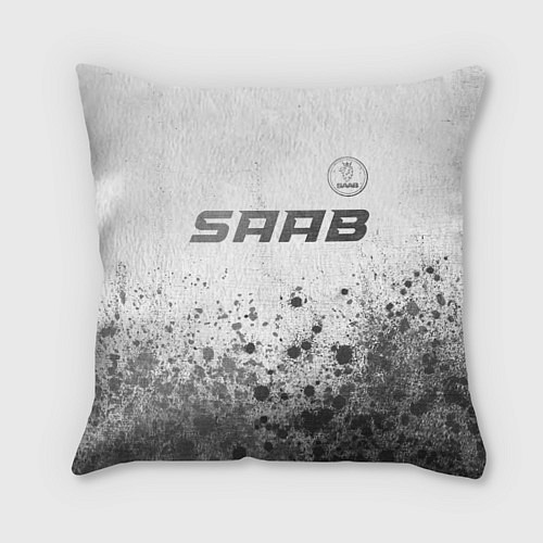 Подушка квадратная Saab - white gradient посередине / 3D-принт – фото 1