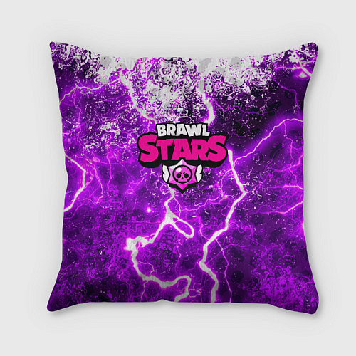 Подушка квадратная Brawl stars storm neon / 3D-принт – фото 1