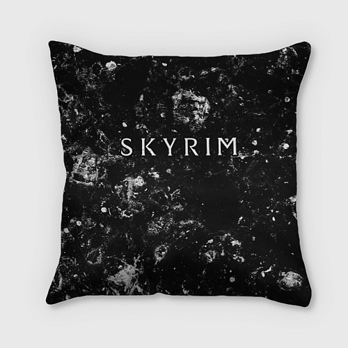 Подушка квадратная Skyrim black ice / 3D-принт – фото 1