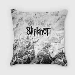 Подушка квадратная Slipknot white graphite, цвет: 3D-принт