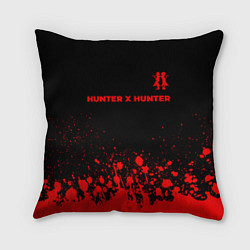 Подушка квадратная Hunter x Hunter - red gradient посередине, цвет: 3D-принт