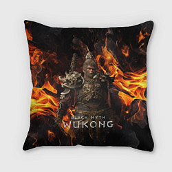 Подушка квадратная Строгий король обезьян Black Myth Wukong