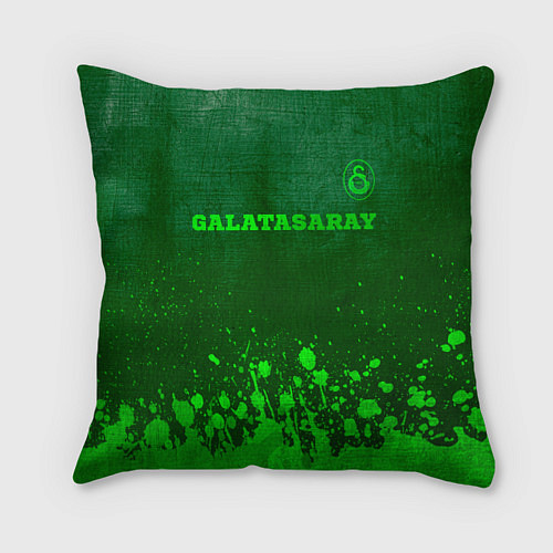 Подушка квадратная Galatasaray - green gradient посередине / 3D-принт – фото 1