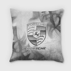 Подушка квадратная Porsche - white gradient, цвет: 3D-принт