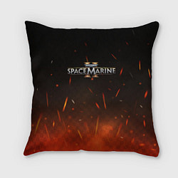 Подушка квадратная Warhammer 40000 space marine 2 logo fire