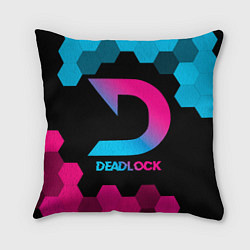 Подушка квадратная Deadlock - neon gradient