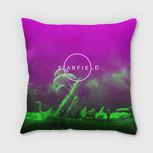 Подушка квадратная Starfield space rpg / 3D-принт – фото 1