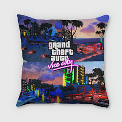 Подушка квадратная GTA vice city коллаж