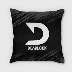 Подушка квадратная Deadlock glitch на темном фоне