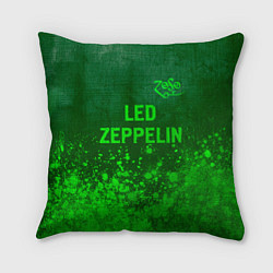 Подушка квадратная Led Zeppelin - green gradient посередине