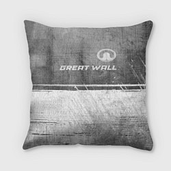 Подушка квадратная Great Wall - grey gradient посередине, цвет: 3D-принт