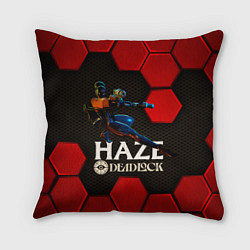 Подушка квадратная Deadlock Haze красные плиты, цвет: 3D-принт