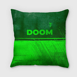 Подушка квадратная Doom - green gradient посередине, цвет: 3D-принт