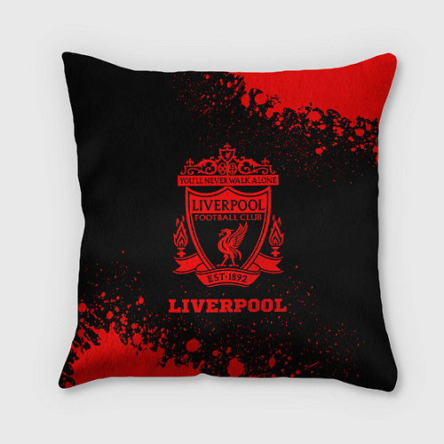 Подушка квадратная Liverpool - red gradient / 3D-принт – фото 1