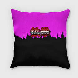 Подушка квадратная Tekken розовая геометрия