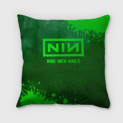 Подушка квадратная Nine Inch Nails - green gradient