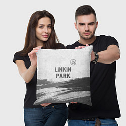 Подушка квадратная Linkin Park - white gradient посередине, цвет: 3D-принт — фото 2