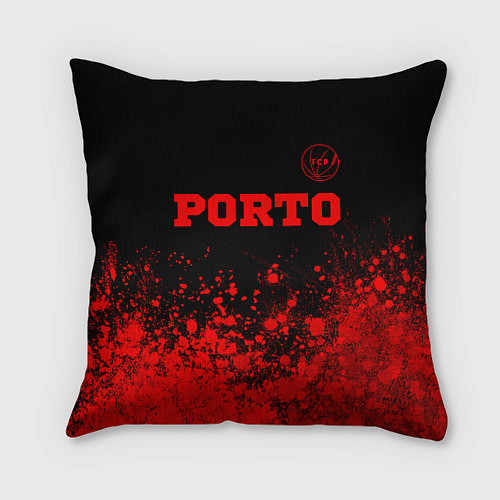 Подушка квадратная Porto - red gradient посередине / 3D-принт – фото 1