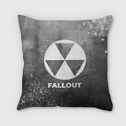 Подушка квадратная Fallout - grey gradient