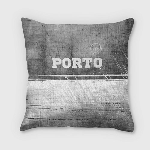 Подушка квадратная Porto - grey gradient посередине / 3D-принт – фото 1