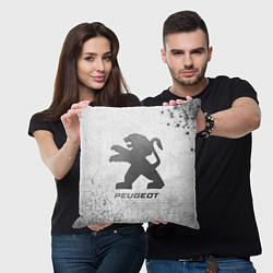 Подушка квадратная Peugeot - white gradient, цвет: 3D-принт — фото 2