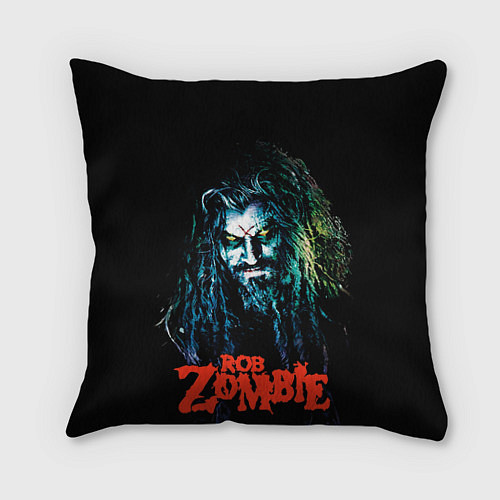 Подушка квадратная Rob zombie portrait / 3D-принт – фото 1