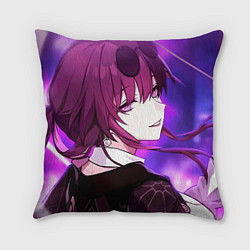 Подушка квадратная Honkai Star Rail Kafka violet light, цвет: 3D-принт