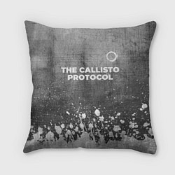 Подушка квадратная The Callisto Protocol - grey gradient посередине, цвет: 3D-принт