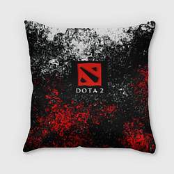 Подушка квадратная Dota 2 брызги красок, цвет: 3D-принт