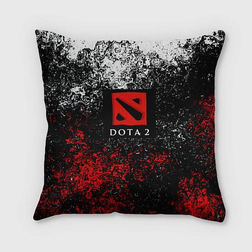 Подушка квадратная Dota 2 брызги красок / 3D-принт – фото 1