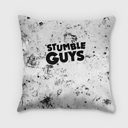 Подушка квадратная Stumble Guys dirty ice, цвет: 3D-принт