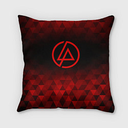 Подушка квадратная Linkin Park red poly