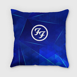 Подушка квадратная Foo Fighters blue poly