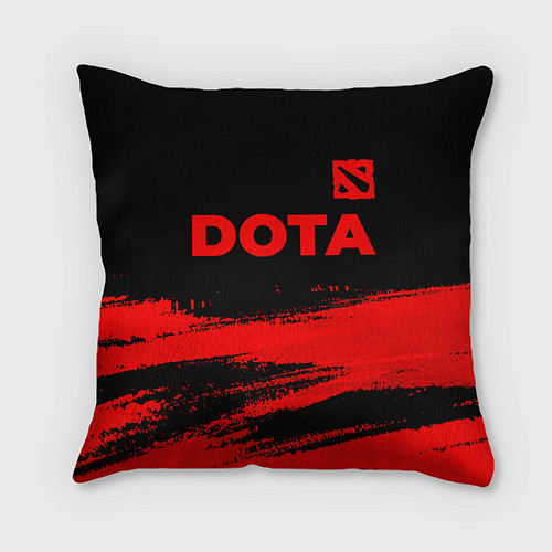 Подушка квадратная Dota - red gradient посередине / 3D-принт – фото 1